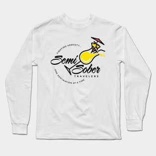 Semi Sober Travelers Pina Colada with transparent background Long Sleeve T-Shirt